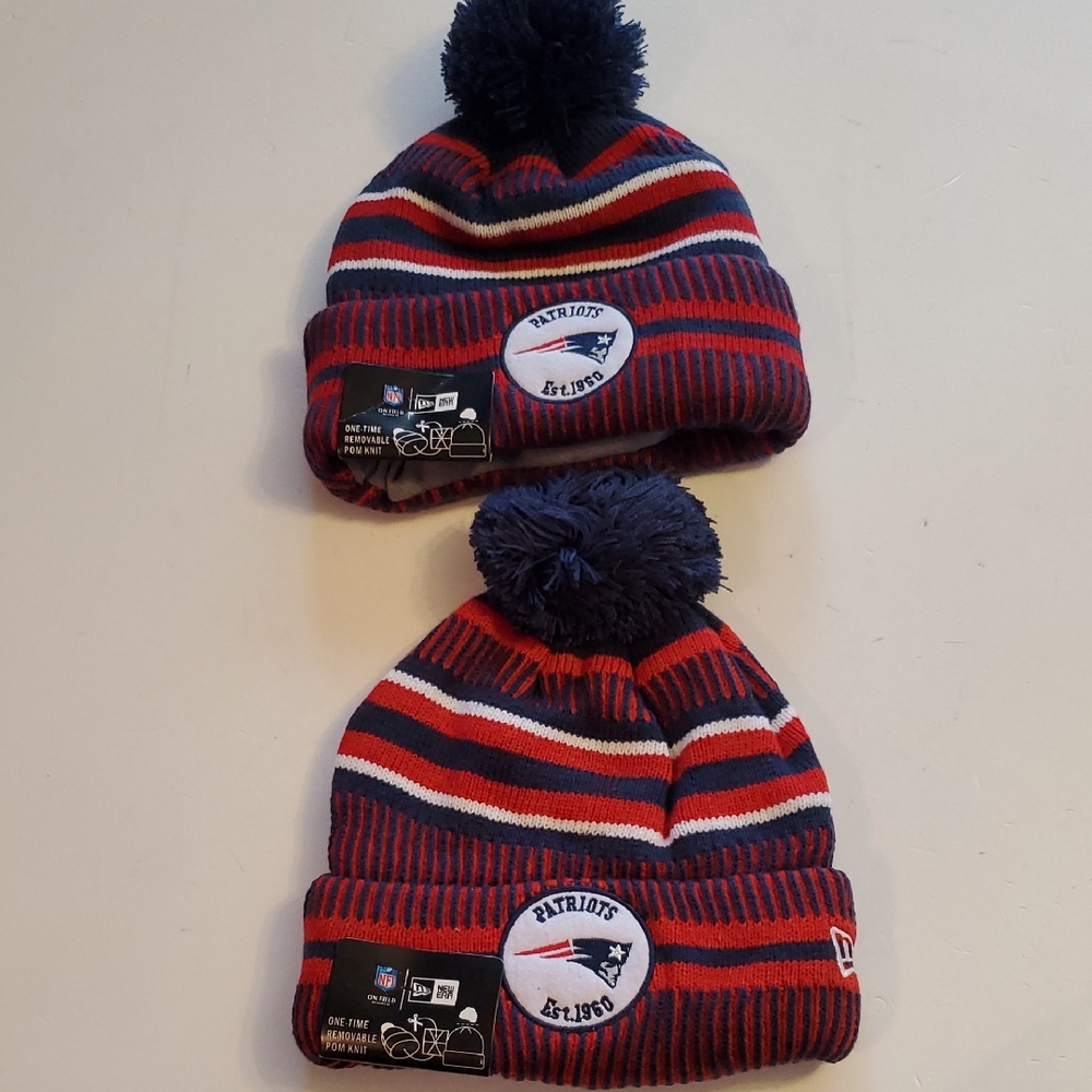 New Era Red and Blue Striped Beanie